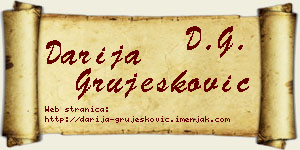 Darija Grujesković vizit kartica